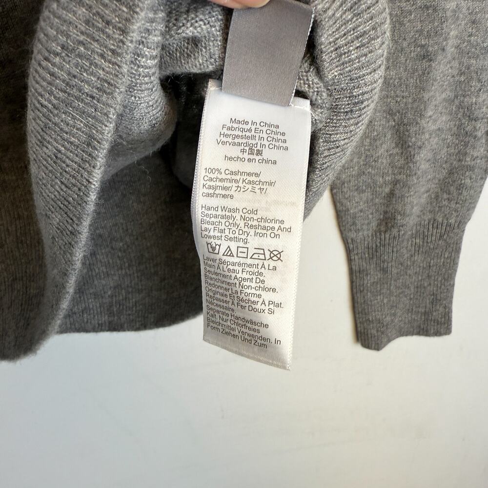 NWT J.Crew Classic Fit Crew 100% Cashmere Sweater Knit Heather Ash Gray $148 - S - Picture 5 of 8